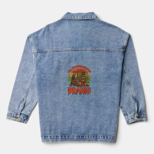 Alle Lehrer lieben Gehirne Halloween-Kürbisse Eule Jeansjacke