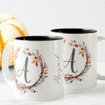 Alle Letter Modern Girly Boho Foliongram