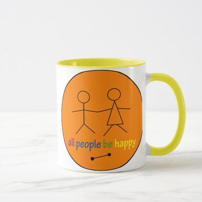 Alle Leute sind glückliche große Tasse (Rechts)