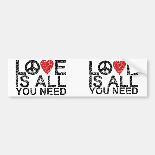 Alle Liebe ist Autoaufkleber (Vorne)
