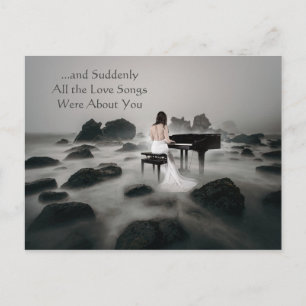Alle Liebe Songs waren über Ihr romantisches Zitat Postkarte