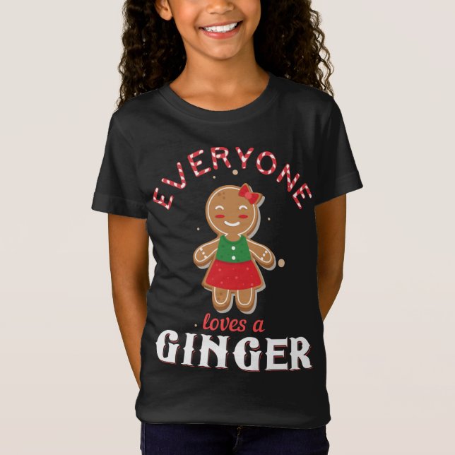 Alle Lieben A Ginger Funny Niedlich Gingerbread Ch T-Shirt (Vorderseite)