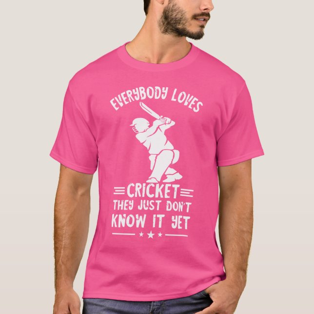 Alle Lieben Cricket Batsman Cricketspieler Cricket T-Shirt (Vorderseite)