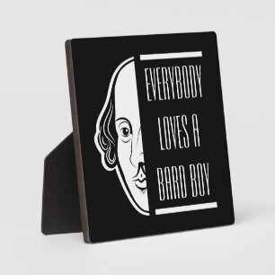 Alle Lieben ein Bard Boy Shakespeare Thespian Fotoplatte