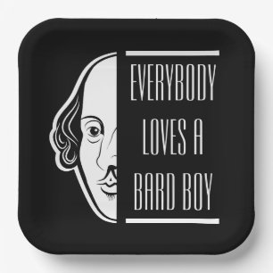 Alle Lieben ein Bard Boy Shakespeare Thespian Pappteller