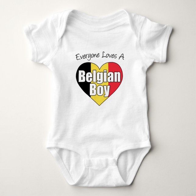 Alle Lieben ein belgischer Junge Baby Strampler (Vorderseite)
