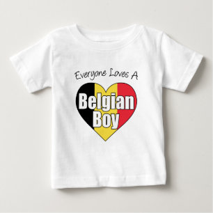 Alle Lieben ein belgischer Junge Baby T-shirt