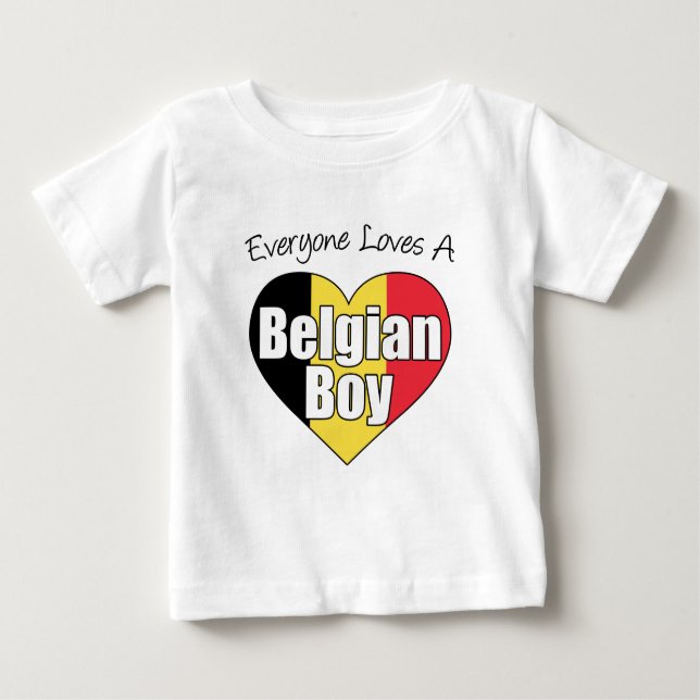 Alle Lieben ein belgischer Junge Baby T-shirt (Vorderseite)