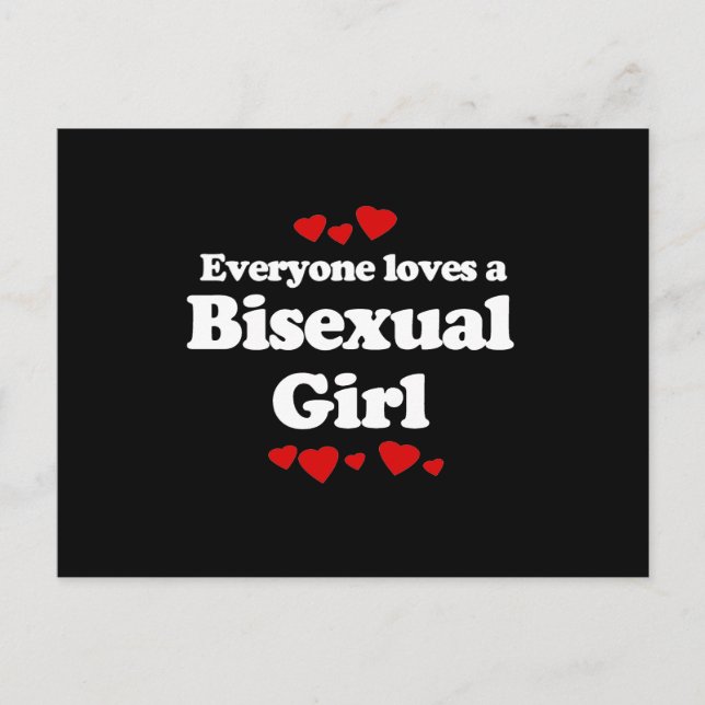 Alle Lieben ein Bisexueller T - Shirt Postkarte (Vorderseite)
