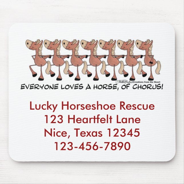 Alle Lieben ein Chorpferd Mousepad (Vorne)