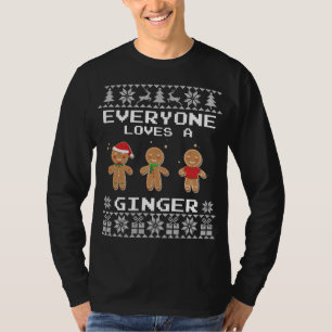 Alle Lieben ein Ginger-Lebkuchen - Ugly Christm T-Shirt