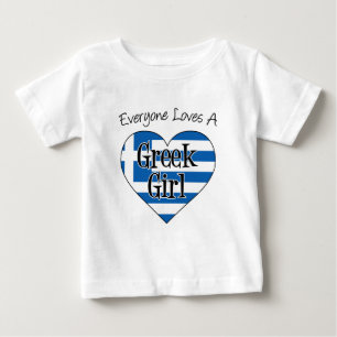 Alle Lieben ein griechisches Mädchen Baby T-shirt