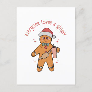 Alle Lieben ein Ingwer - Funny Christmas Postkarte
