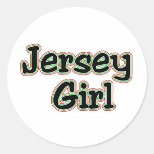 Alle Lieben ein Jersey Girl Runder Aufkleber