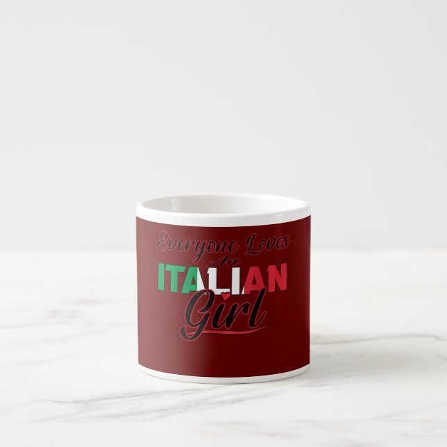 Alle Lieben eine schöne italienische Girl-Italien- Espressotasse (Vorderseite)