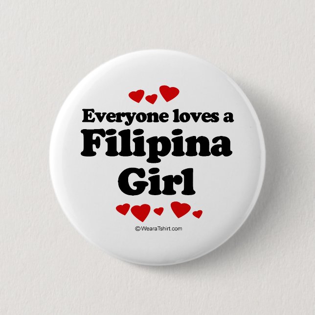 Alle Lieben einen Filipina Girl T - Shirt Button (Vorderseite)