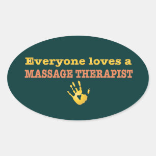 Alle Lieben einen Massagetherapeuten Ovaler Aufkleber