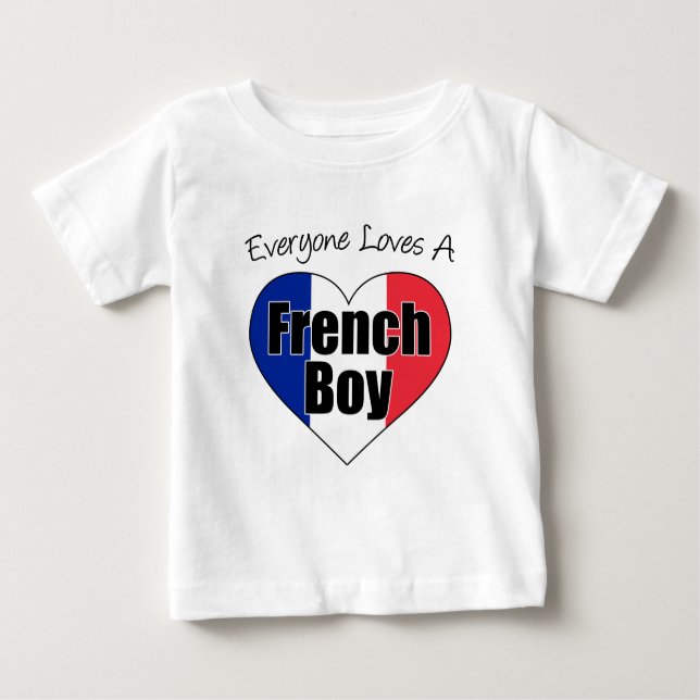 Alle Lieben Französischer Junge Baby T-shirt (Vorderseite)