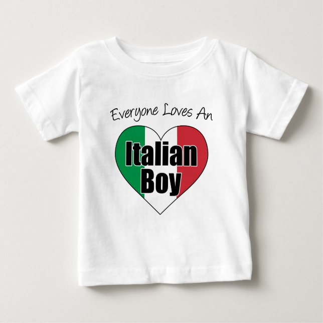 Alle Lieben Italienischer Junge Baby T-shirt (Vorderseite)