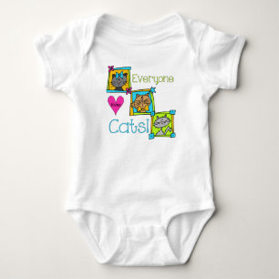 Alle Lieben Katzen Baby Strampler
