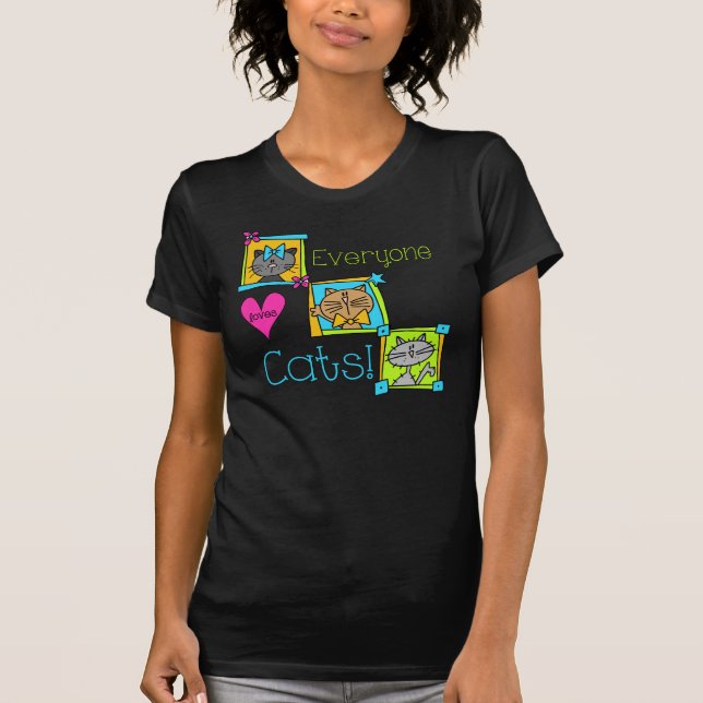 Alle Lieben Katzen T-Shirt (Vorderseite)