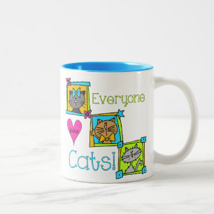 Alle Lieben Katzen Zweifarbige Tasse