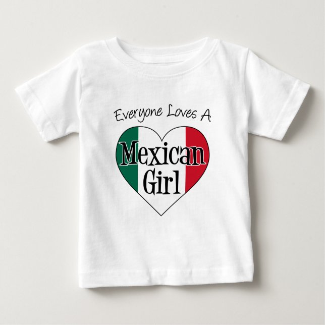 Alle Lieben Mexikanisches Mädchen Baby T-shirt (Vorderseite)