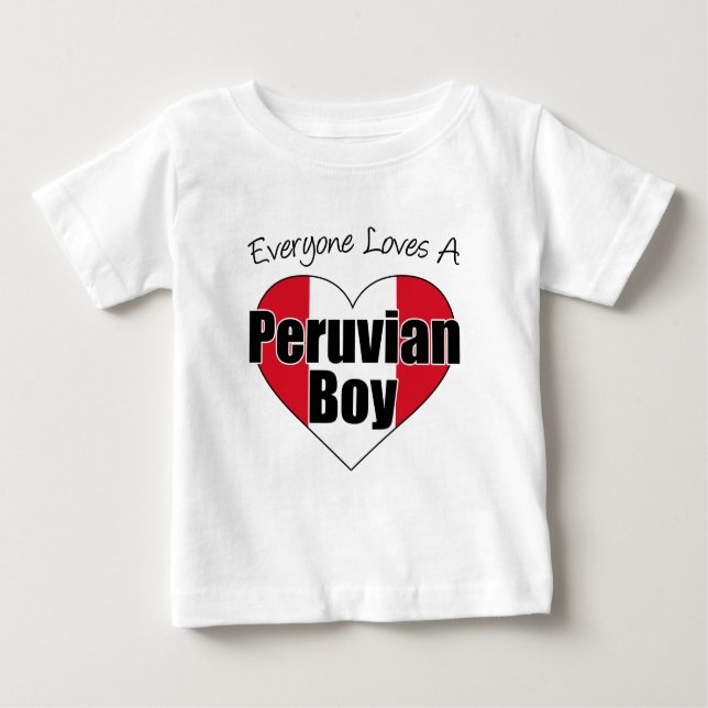 Alle Lieben Peruanischer Junge Baby T-shirt (Vorderseite)