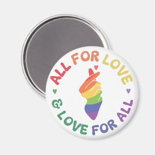 Alle Lieben Pride Rainbow Hand LGBTQ+ Magnet