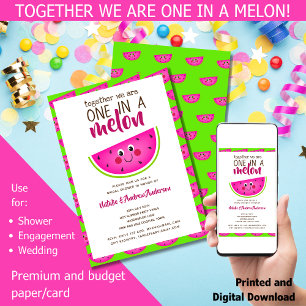Alle lieben sich! Funny Summer Melon Brautparty Einladung