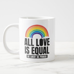 Alle Lieben sind gleichberechtigte LGBT-Rechte-Rai Jumbo-Tasse