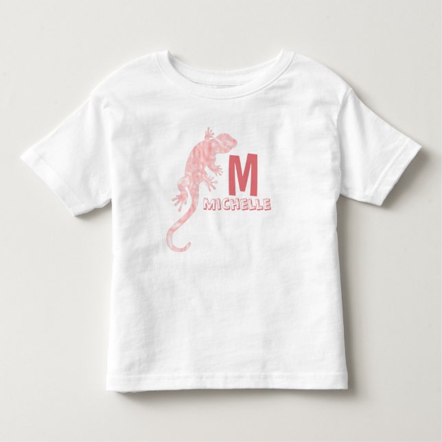 Alle Mädchen Name Lizard Monogram T-Shirt (Vorderseite)