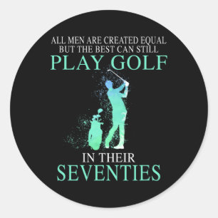 Alle Männer, die am besten noch Golf spielen könne Runder Aufkleber