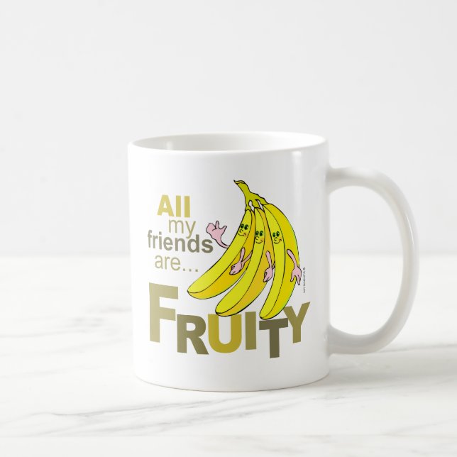 Alle meine Freunde sind Frucht Kaffeetasse (Rechts)