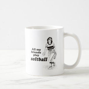 Alle meine Freunde spielen Softball Kaffeetasse