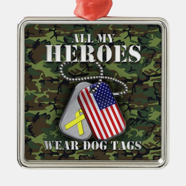 Alle meine Held-Abnutzungs-Hundeplaketten - Ornament Aus Metall (Vorne)