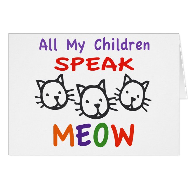 Alle meine Kinder sprechen Meow (Vorderseite (Horizontal))
