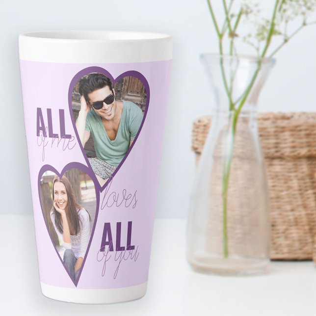 Alle meine Lieben Sie alle 2 Herz Foto Lilac Milchtasse (Von Creator hochgeladen)