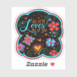 Alle meine Lieben Sie Inspirivity Valentine Aufkleber