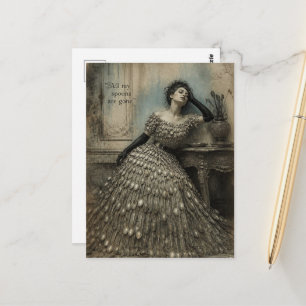 Alle meine Löffel sind weg Lustige Fantasy Vintage Postkarte