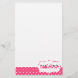 Alle meine x und O sind in Afghanistan Briefpapier