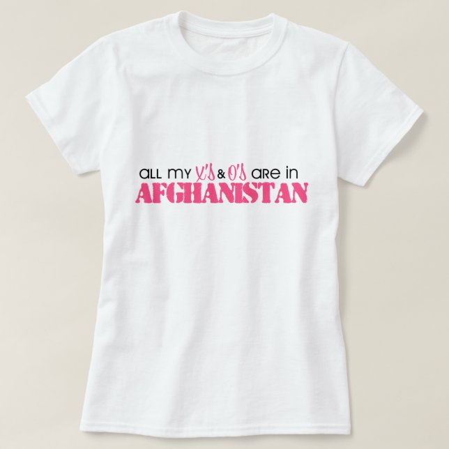 Alle meine x und O sind in Afghanistan T-Shirt (Design vorne)