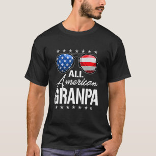 Alle Mens American Opa Sonnenbrille US Flagge 4. T-Shirt