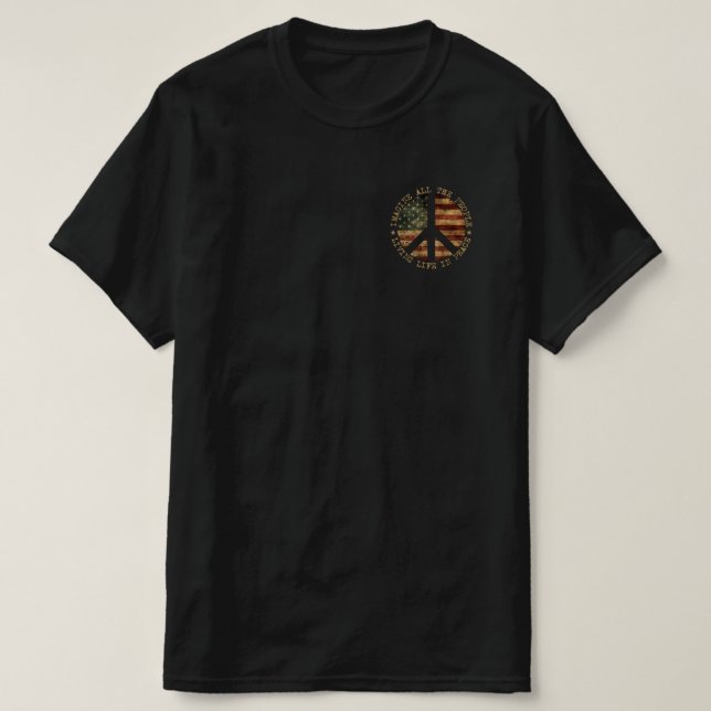 Alle Menschen stellen sich das Leben in einem frie T-Shirt (Design vorne)