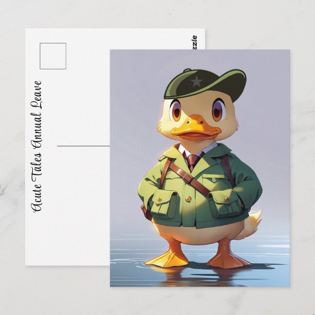 Alle Militärstreitkräfte, die Cartoon Duck Verlass Postkarte (Vorne/Hinten)