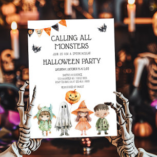 Alle Monster-Kinder-Halloween-Party Einladung