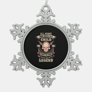 Alle Mütter gebären ein Kind Schneeflocken Zinn-Ornament
