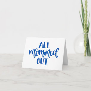 Alle Mutter-Momente, Blaues Design PERSONALISIERT  Karte