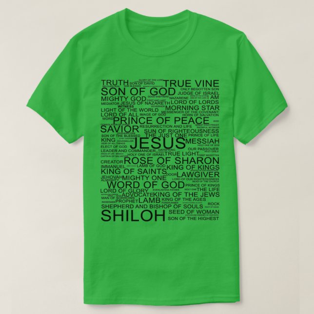 Alle Namen Jesu Christi T-Shirt (Design vorne)