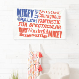 Alle Namen Red White und Blue American USA Flag Banner